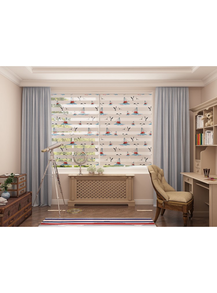 ZEBRA PERDE KÜÇÜK GEMİ MODELİ